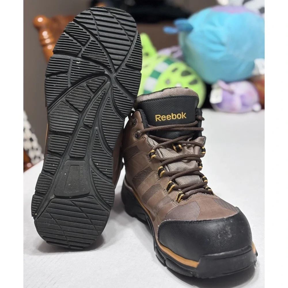 Reebok Arion RB4512 Men's Work Boots 13W‎ Waterproof ASTM Safety Toe Brown